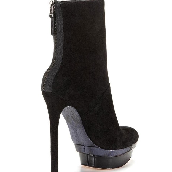 Brian Atwood- Fuveau Bootie- 7.5 Black Suede - Picture 2 of 13